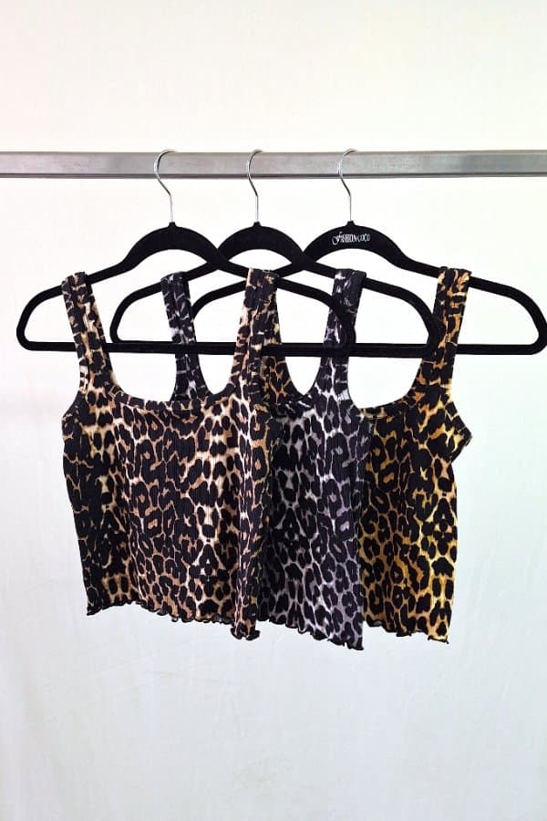 Musculosa cuello cuadrado animal print morley 2026