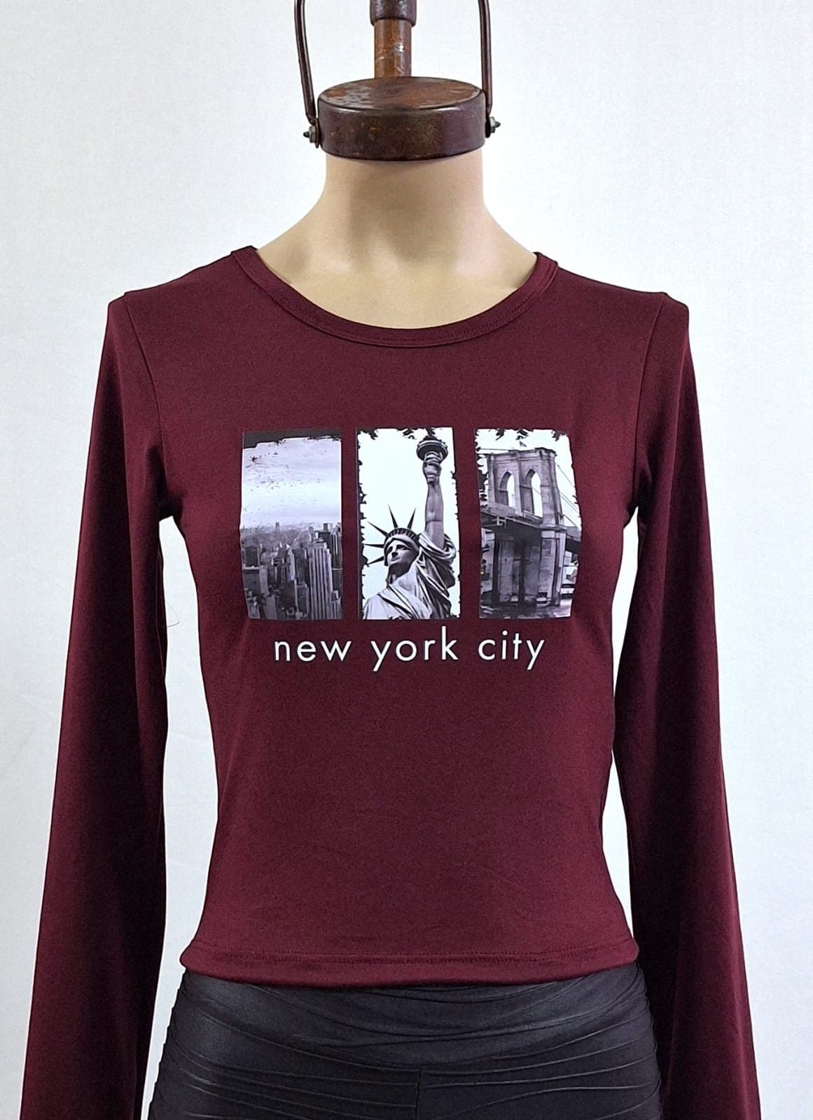Remera manga larga NEW YORK CITY modal soft 2026