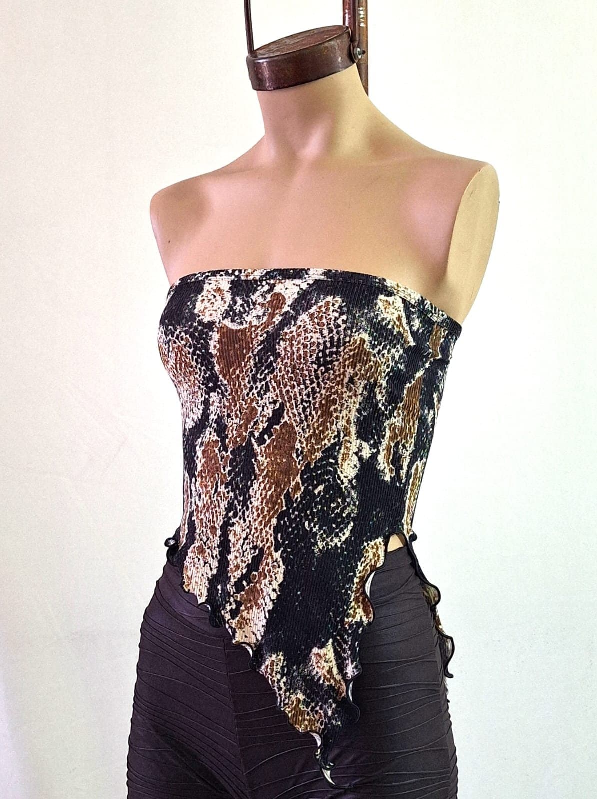 Strapless estampado reptil picó y rulette morley OFERTA