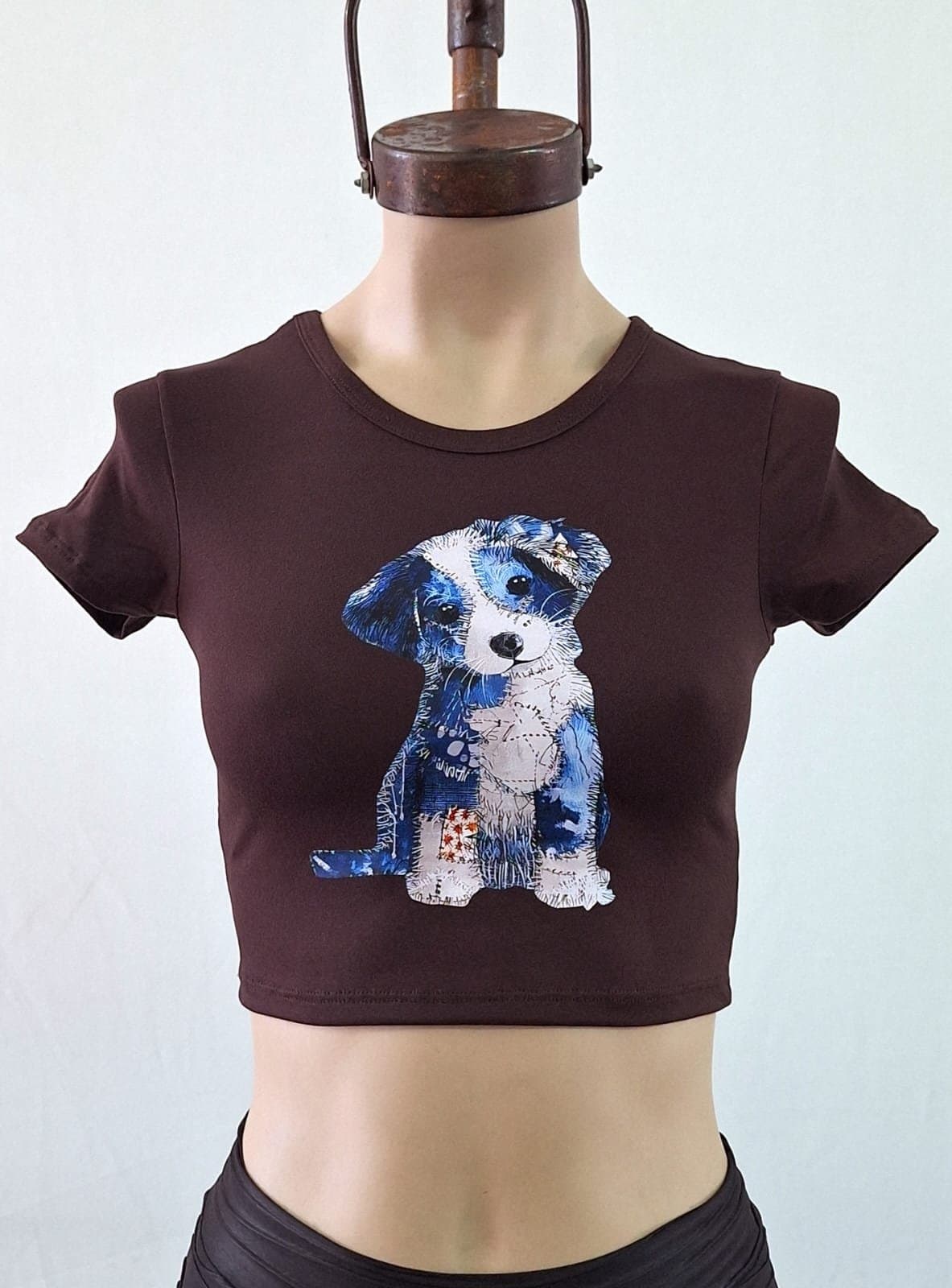 Top U manga corta PERRITO modal soft 2026
